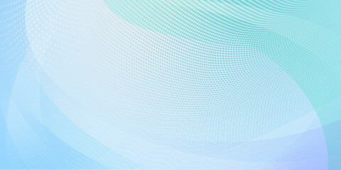 Abstract background made of halftone dots and curved lines in light blue colors