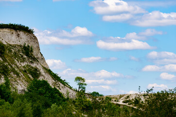 Beautiful abstract landscape of Houghton Regis Quarry's Lake in Bedfordshire.