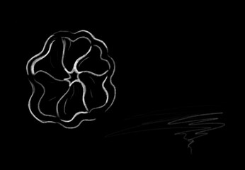 Stylish black orange sketch