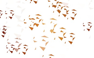 Light Orange vector background with triangles.