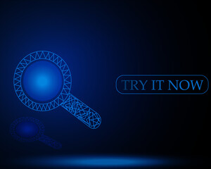 Abstract of Ai search illustration icon. Flat design business search concept. Illustration concept for web banner, business presentation, advertise and finding material.