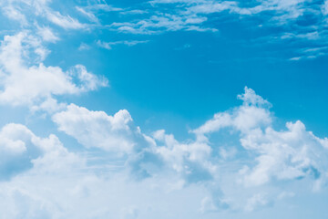 Fototapeta na wymiar Blue sky with white clouds, nature background.