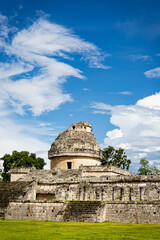 Low angle view of ancient stone structure against sky