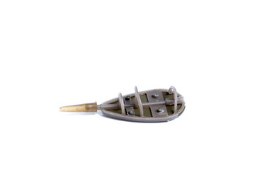 In-line flat method feeder isolated on white. Clipping path