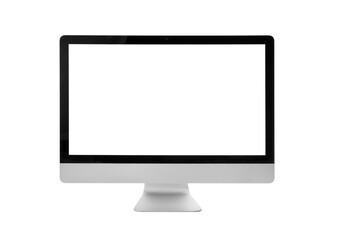 Modern PC monitor on white background