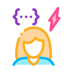 Fototapeta premium emotionally unstable woman icon vector. emotionally unstable woman sign. color symbol illustration