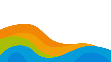 Abstract colorful background of color waves. Template for flyer, cover or banner