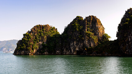 It's Nature and rocks of the Halong Bay, Indochina sea, Vietnam. UNESCO World Heritage