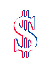 Obraz premium Währung 3D Effeckt Dollar Erfolgreich Logo Clipart