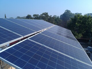 solar panels on a roof