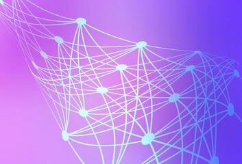 Light Purple vector texture with artificial intelligence concept.