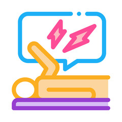 emotionally stressed person icon vector. emotionally stressed person sign. color symbol illustration