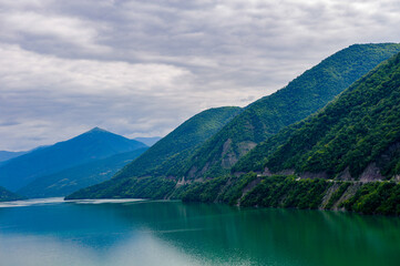It's Beautiful river in the Caucasus mountains