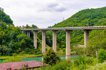 It's Ananuri bridge in Georgia