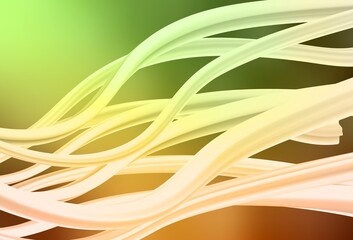 Light Green, Yellow vector glossy abstract layout.