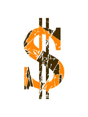 Risse Gold Dollar Kratzer Erfolgreich Logo Clipart