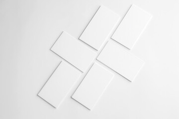 Fototapeta premium Blank business cards on white background