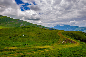 Naklejka premium It's Beautiful nature of the mountains and hill in summer