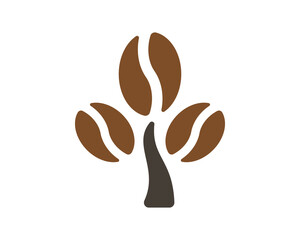 Coffee tree logo template vector