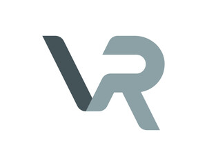 VR letter monogram logo template