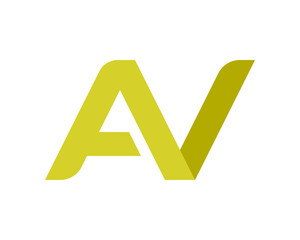 AV letter monogram logo template