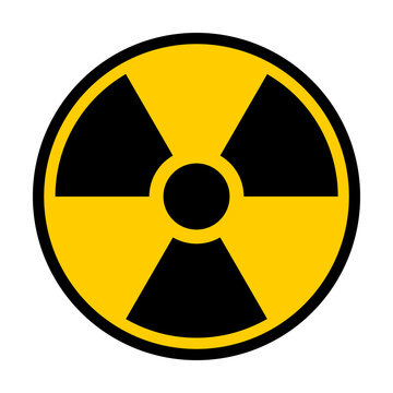 Round Nuclear Hazard Sign. Vector Image.