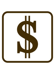 Gold Dollar Symbol Logo Clipart