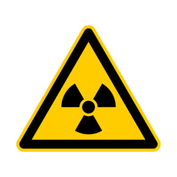 Triangular Nuclear Hazard Sign. Vector Image.