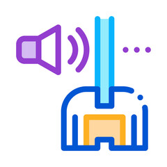 soundproof window glass icon vector. soundproof window glass sign. color symbol illustration