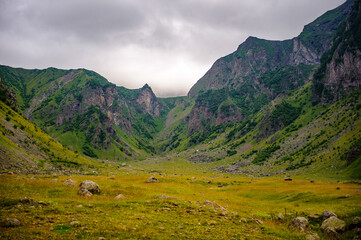 It's Beautiful nature and many beautiful rocks and mountains in summer