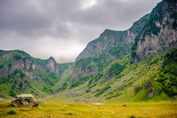 It's Beautiful nature and many beautiful rocks and mountains in summer