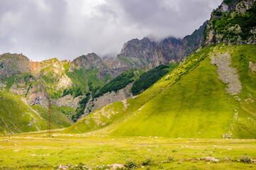 It's Beautiful nature and many beautiful rocks and mountains in summer