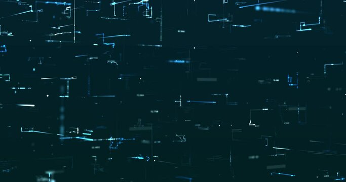 Abstract digital network data background, 3D rendering