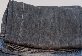 Closeup of denim jeans
