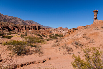 Different shapes in the mountains due to erosion by the wind and the elements.