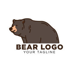 Simple and Modern Bear logo or icon sign template design for versatile 
business and company