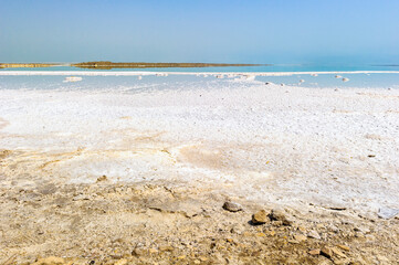 It's Dead Sea, also called the Salt Sea, is a salt lake bordering Jordan to the east and Israel and Palestine to the west.