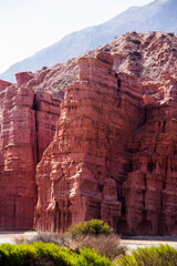 Different shapes and colors in the mountains due to erosion by the wind and the elements.