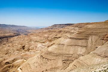 Fototapeta na wymiar It's Desert nature from above, Jordan