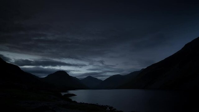 Loopable video of clouds and mountains, Lake District, England