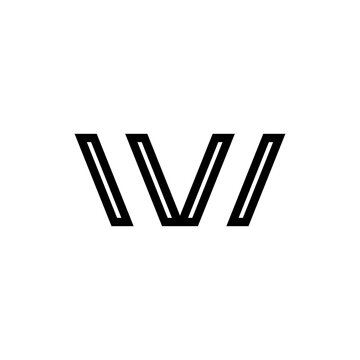 IVI letter logo design vector