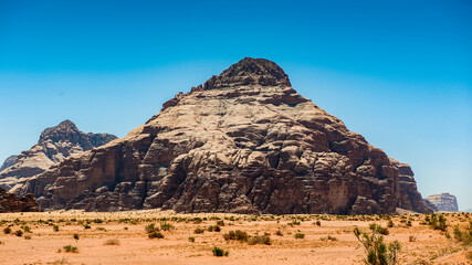 It's Desert of the Wadi Rum, The Valley of the Moon, southern Jordan.