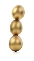 Balancing Investments — Stacked Tilting Golden Eggs