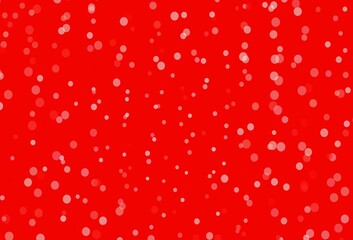 Light Red vector pattern with christmas snowflakes.