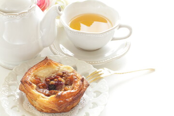 dried fig and walnut Danish pastry for breakfast