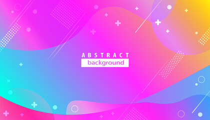 Colorful background. Fluid shapes composition banner. Template wallpaper - 358433722