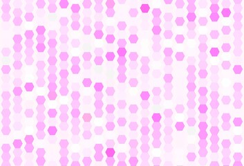 Light Pink vector template in hexagonal style.