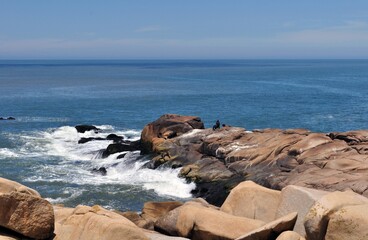 General view of the coast of Cabo Polonio, Rocha, Uruguay
