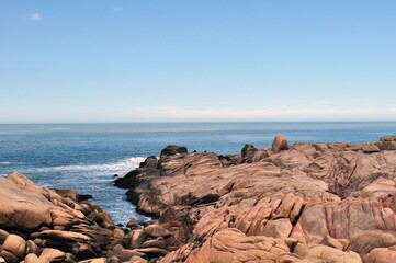 Fototapeta na wymiar General view of the coast of Cabo Polonio, Rocha, Uruguay