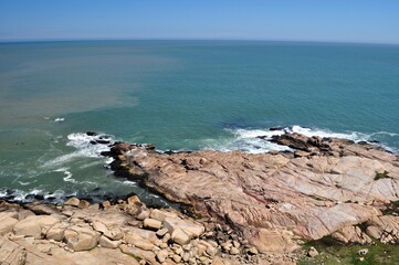 General view of the coast of Cabo Polonio, Rocha, Uruguay